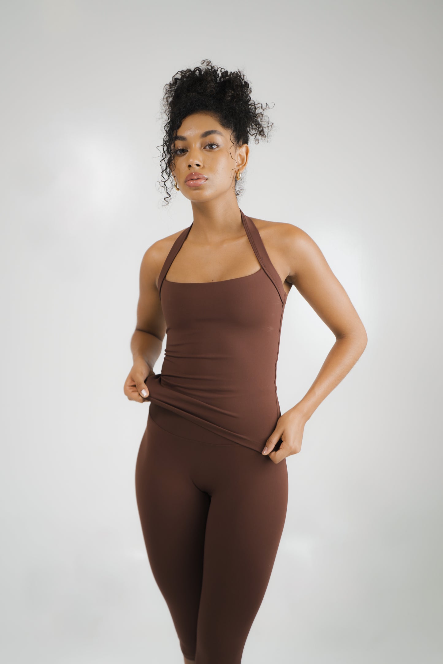 Leggings capri | Couro