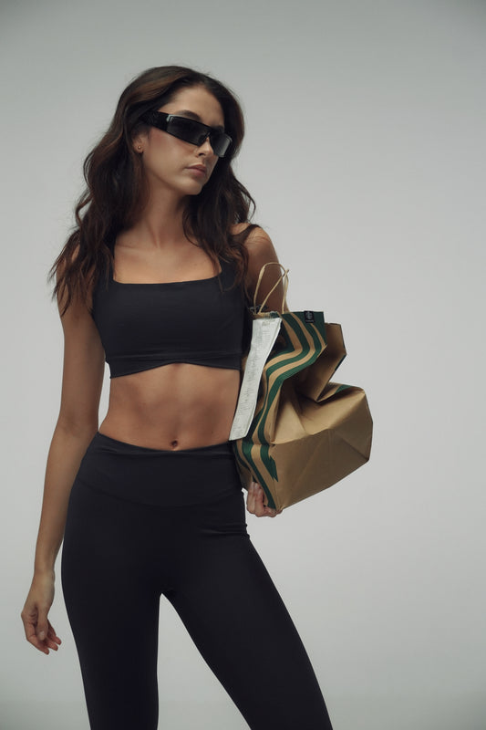 Top Escote cuadrado Negro