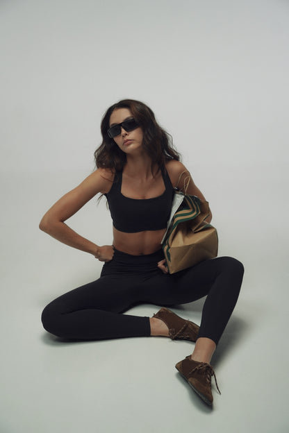 Top Escote cuadrado Negro