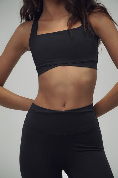 Top Escote cuadrado Negro