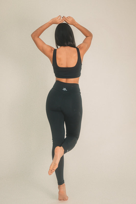 Top cuadrado - Soporte medio Negro