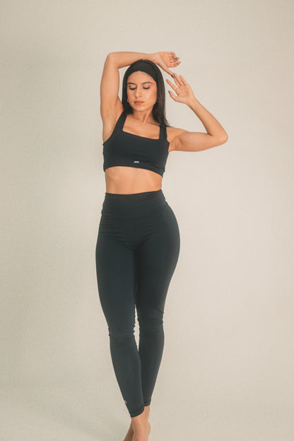 Top cuadrado - Soporte medio Negro